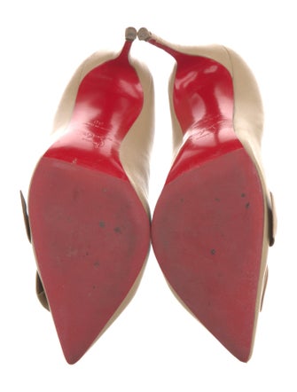 Christian Louboutin Leather Bow Accents Pumps