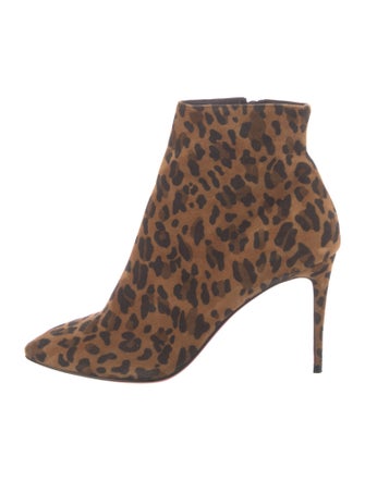 Christian Louboutin Suede Animal Print Boots