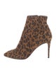 Christian Louboutin Suede Animal Print Boots
