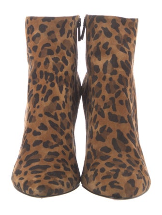 Christian Louboutin Suede Animal Print Boots