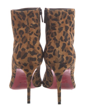Christian Louboutin Suede Animal Print Boots