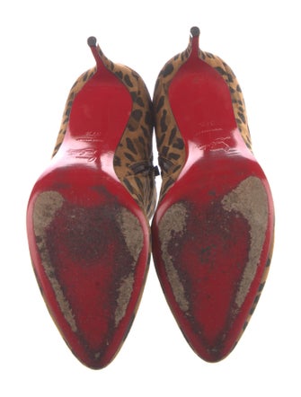 Christian Louboutin Suede Animal Print Boots