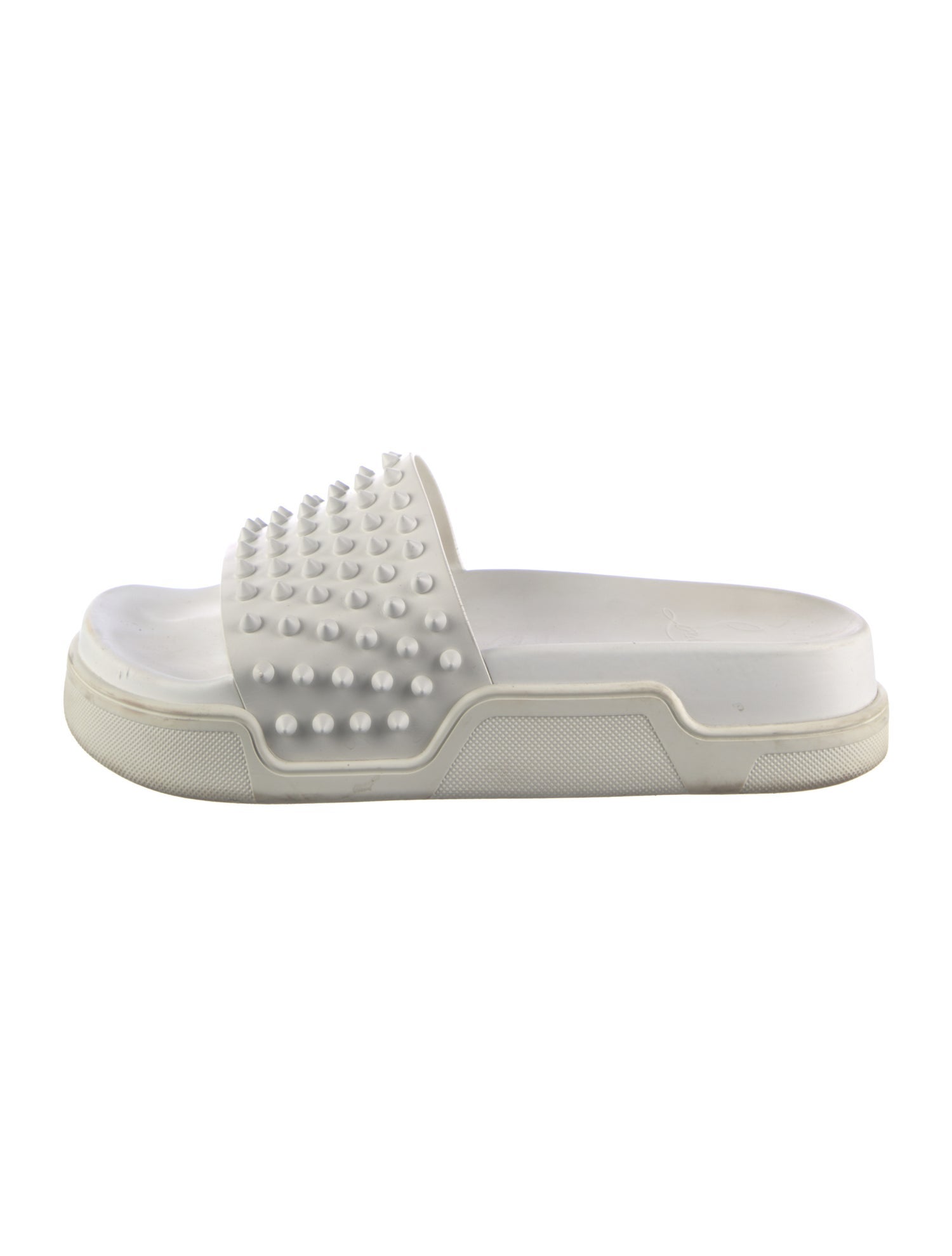 Christian Louboutin Spike Accents Rubber Slides