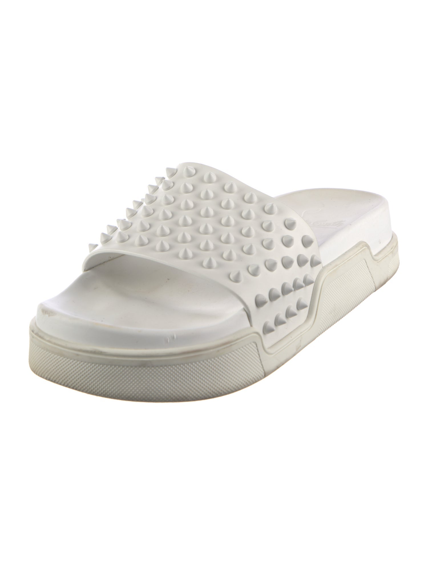 Christian Louboutin Spike Accents Rubber Slides
