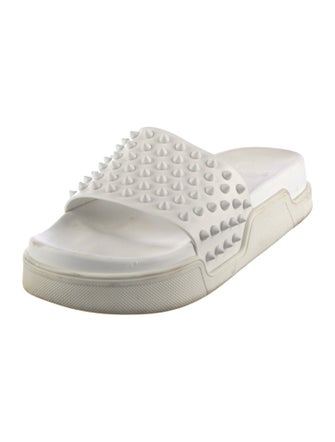 Christian Louboutin Spike Accents Rubber Slides