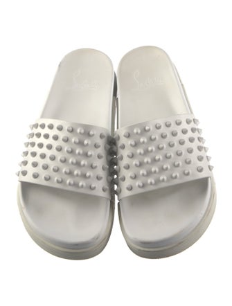 Christian Louboutin Spike Accents Rubber Slides
