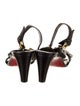 Christian Louboutin Leather Studded Accents Slingback Sandals