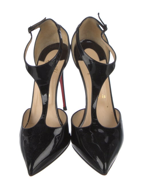 Christian Louboutin Patent Leather T-Strap Pumps