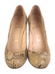 Christian Louboutin Snakeskin Animal Print Pumps