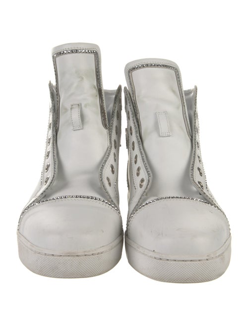 Christian Louboutin Leather Crystal Embellishments Sneakers