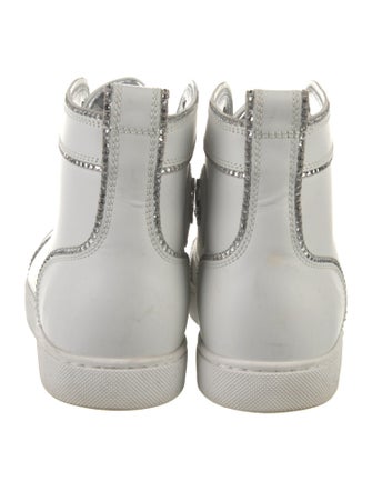Christian Louboutin Leather Crystal Embellishments Sneakers