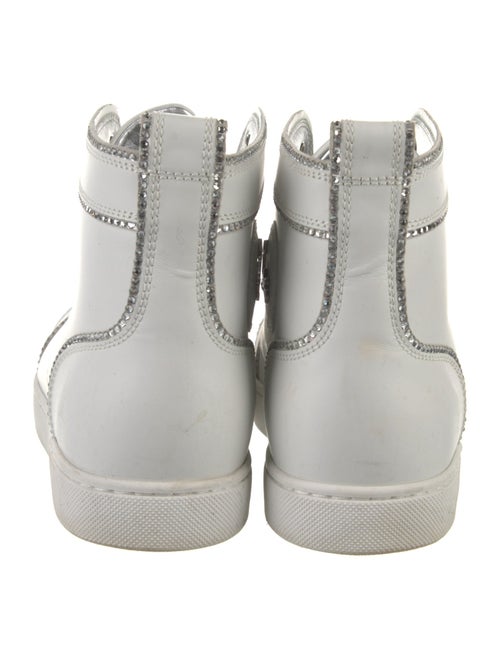 Christian Louboutin Leather Crystal Embellishments Sneakers