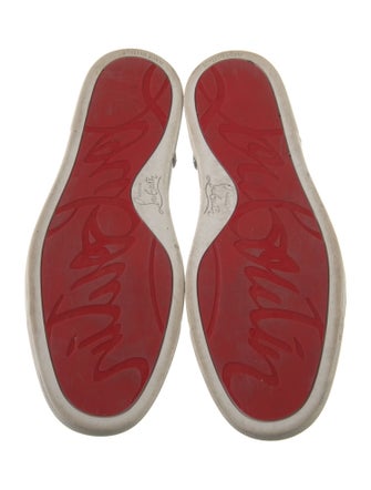 Christian Louboutin Leather Crystal Embellishments Sneakers