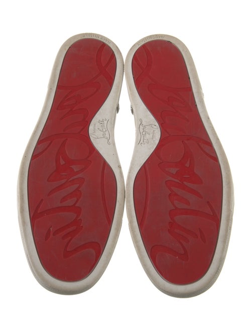 Christian Louboutin Leather Crystal Embellishments Sneakers