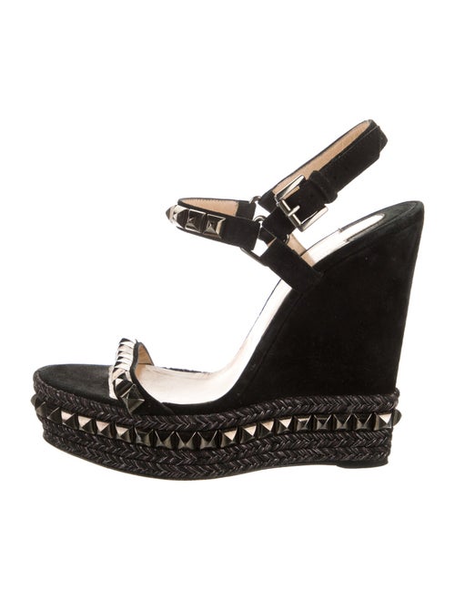 Christian Louboutin Suede Studded Accents Espadrilles