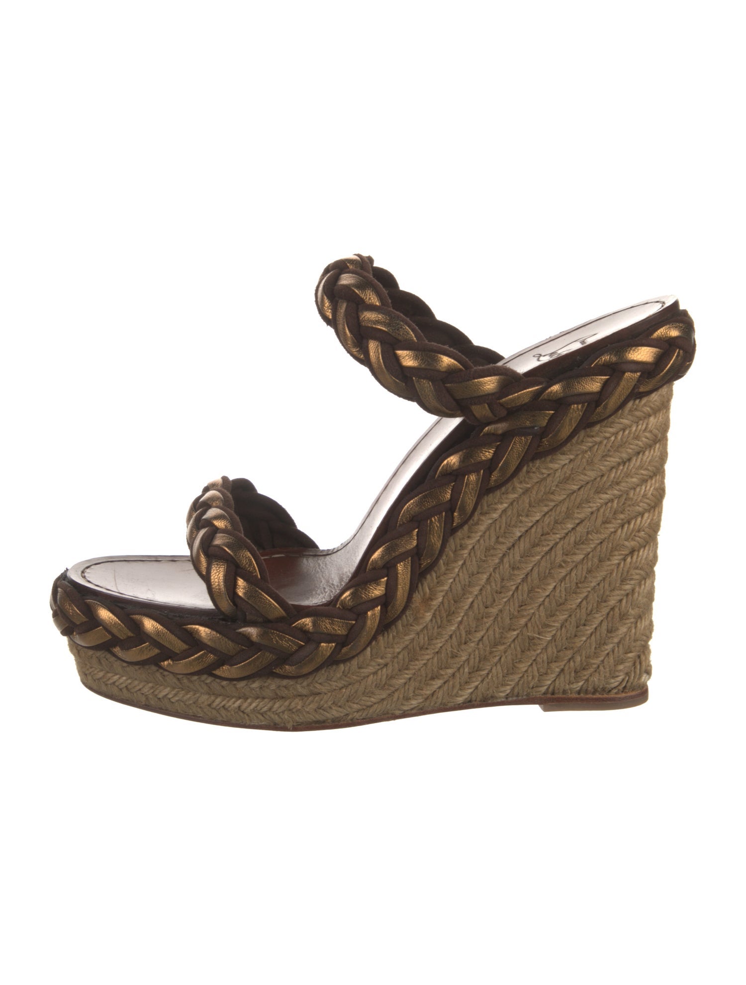 Christian Louboutin Suede Braided Accents Espadrilles