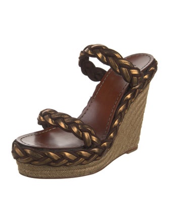 Christian Louboutin Suede Braided Accents Espadrilles