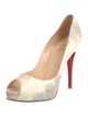 Christian Louboutin Embossed Leather Animal Print Pumps