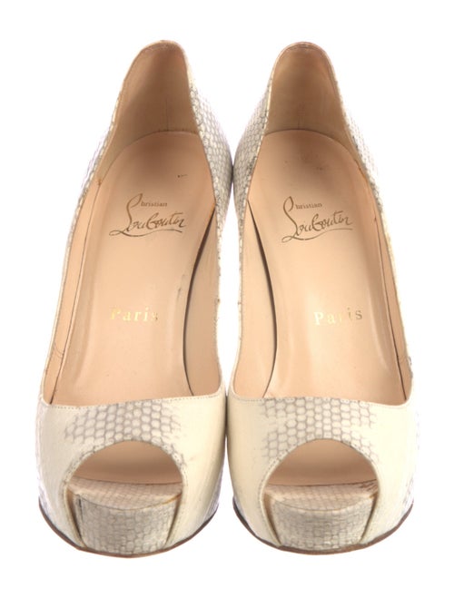 Christian Louboutin Embossed Leather Animal Print Pumps