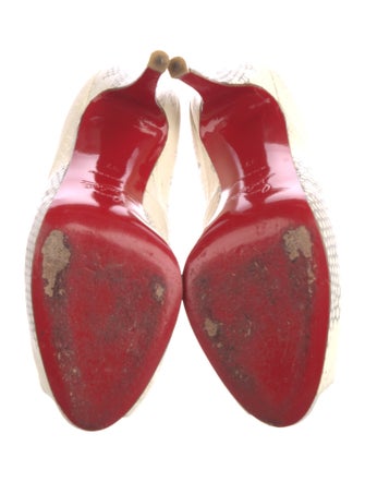 Christian Louboutin Embossed Leather Animal Print Pumps