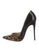 Christian Louboutin Patent Leather Animal Print Pumps