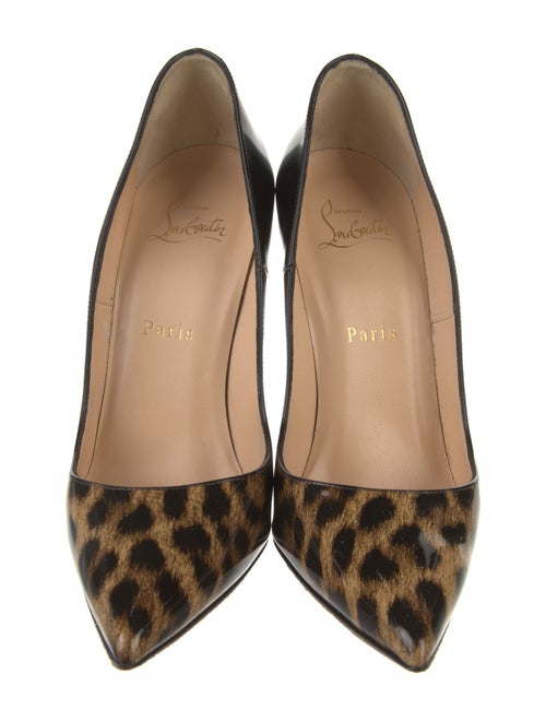 Christian Louboutin Patent Leather Animal Print Pumps