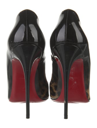 Christian Louboutin Patent Leather Animal Print Pumps
