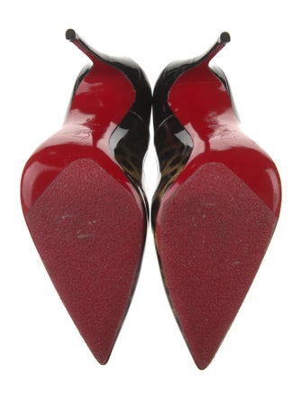 Christian Louboutin Patent Leather Animal Print Pumps