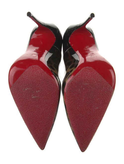 Christian Louboutin Patent Leather Animal Print Pumps