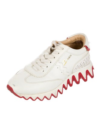 Christian Louboutin Spike Accents Leather Sneakers
