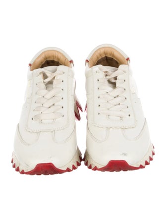 Christian Louboutin Spike Accents Leather Sneakers