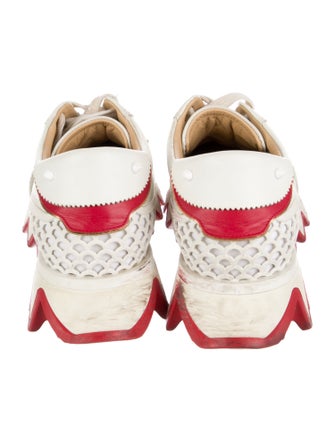 Christian Louboutin Spike Accents Leather Sneakers