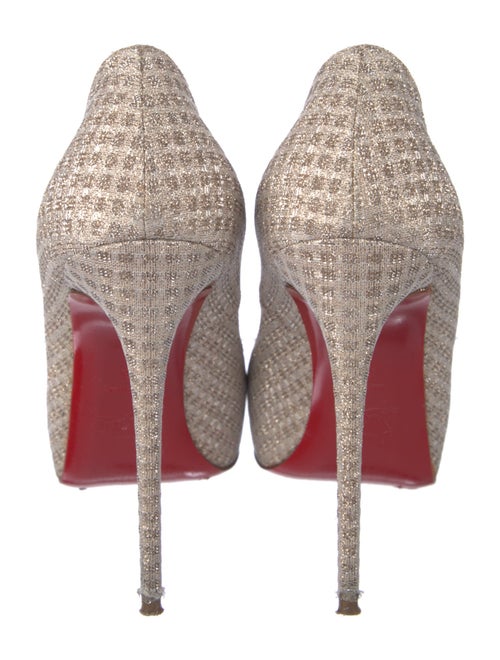 Christian Louboutin Spike Accents Glitter Accents Pumps