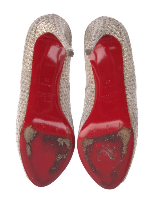 Christian Louboutin Spike Accents Glitter Accents Pumps