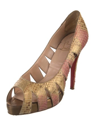 Christian Louboutin Snakeskin Animal Print Pumps