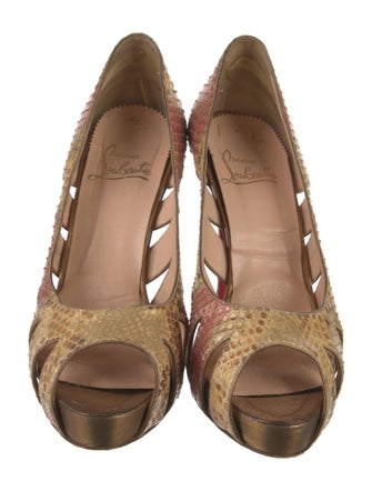Christian Louboutin Snakeskin Animal Print Pumps