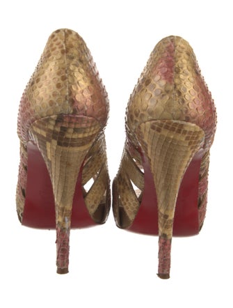 Christian Louboutin Snakeskin Animal Print Pumps