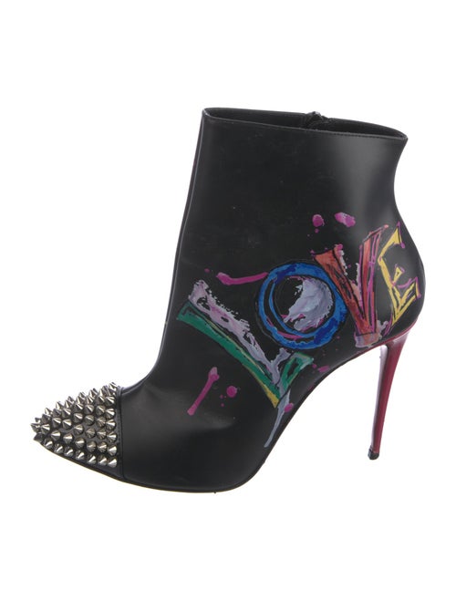 Christian Louboutin Spike Accents Leather Boots