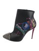 Christian Louboutin Spike Accents Leather Boots
