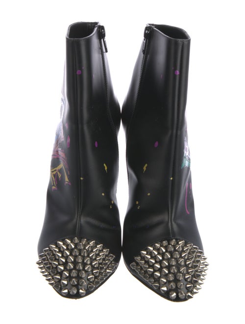 Christian Louboutin Spike Accents Leather Boots