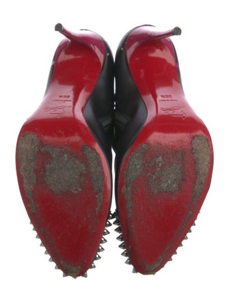 Christian Louboutin Spike Accents Leather Boots