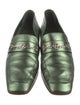 Christian Louboutin Leather Chain-Link Accents Loafers