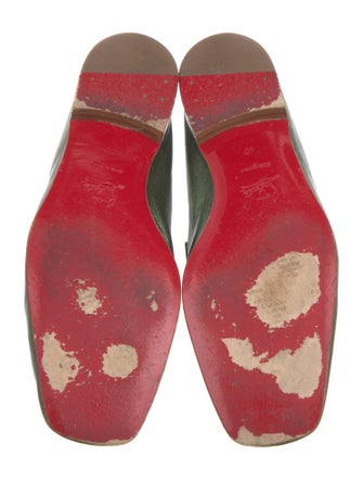 Christian Louboutin Leather Chain-Link Accents Loafers