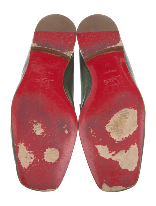 Christian Louboutin Leather Chain-Link Accents Loafers