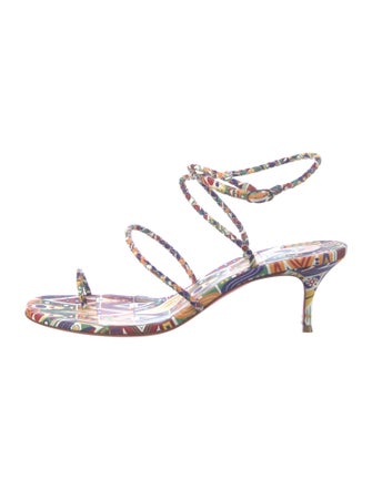 Christian Louboutin Leather Printed Sandals