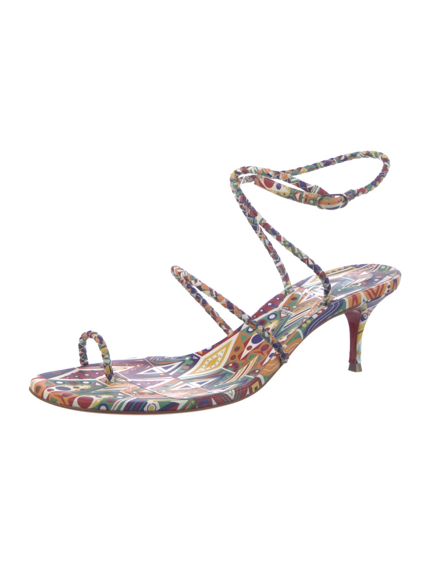 Christian Louboutin Leather Printed Sandals