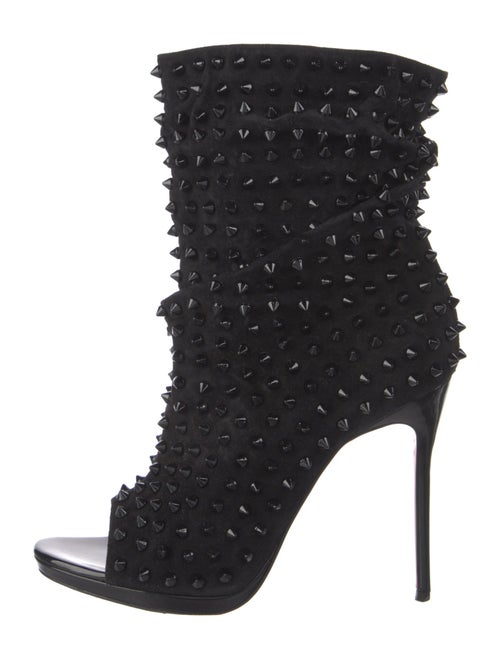Christian Louboutin Spike Accents Suede Boots