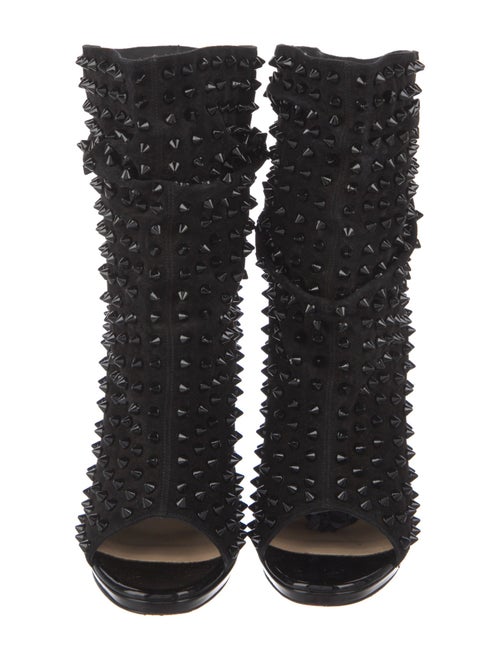Christian Louboutin Spike Accents Suede Boots