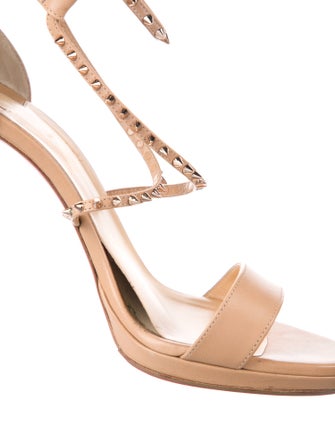 Christian Louboutin Spike Accents Leather Sandals