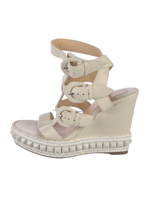Christian Louboutin Leather Studded Accents Gladiator Sandals